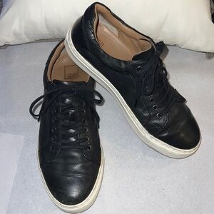 14th & Union black‎ leather lace up sneakers comfort Men’s  Sz 7.5